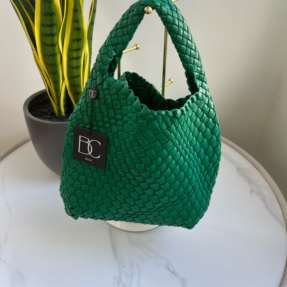 Green Woven Women's Bag